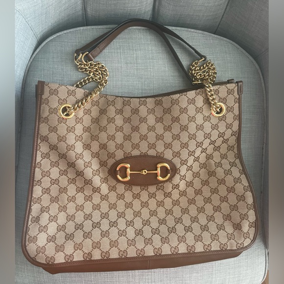 Authentic Gucci Horsebit 1955 Medium Tote Bag - Picture 2 of 13
